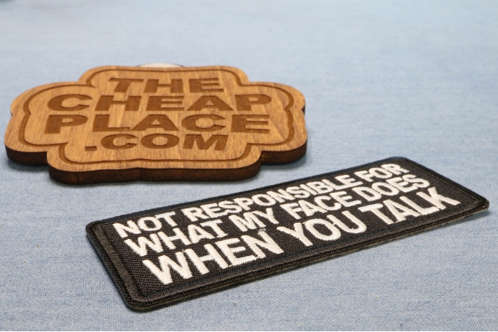 Not Responsible for What my Face Does When You Talk Patch diagonal view