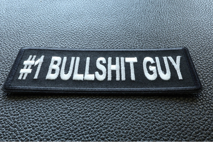 Number 1 Bullshit Guy Patch diagonal view