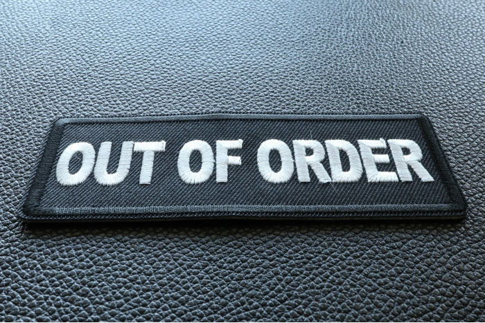 Out Of Order Patch diagonal view