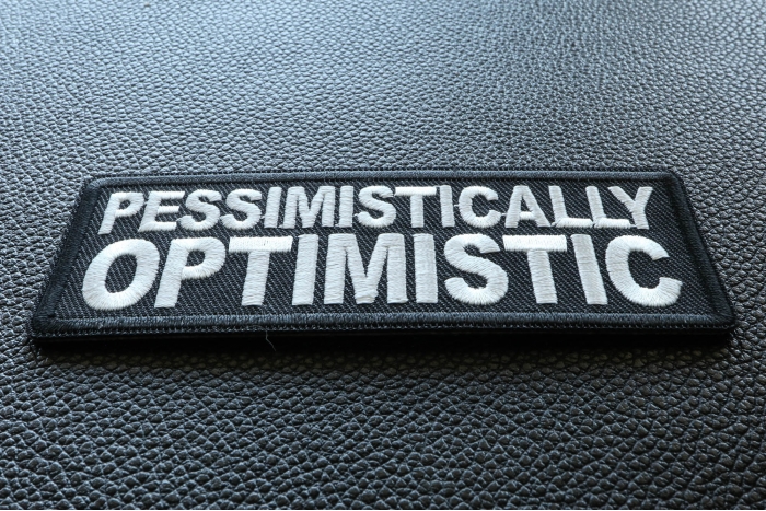 Pessimistically Optimistic Funny Iron on Patch diagonal view