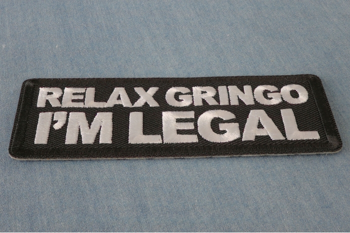 Relax Gringo I'm Legal Patch diagonal view