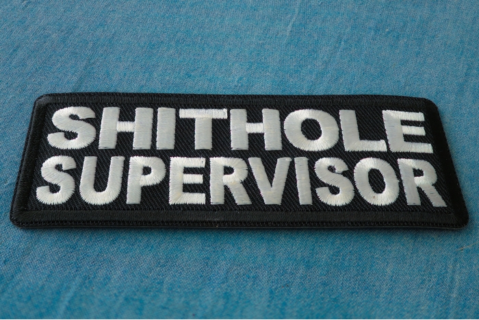 Shithole Supervisor Patch diagonal view