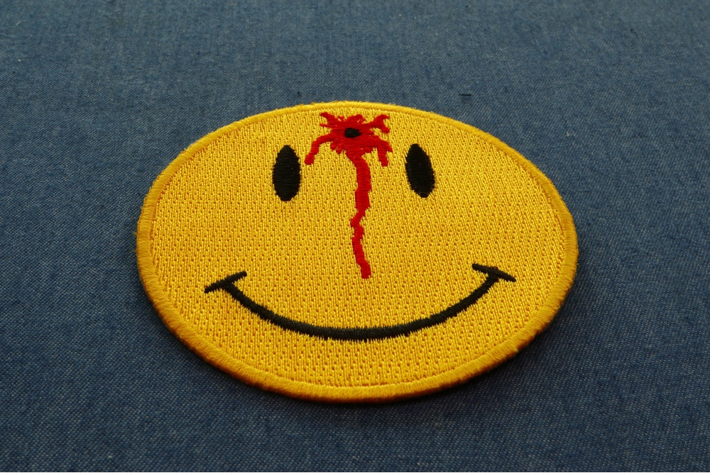 Smiley Face Bleeding With A Gun Shot Patch From Fun Patches