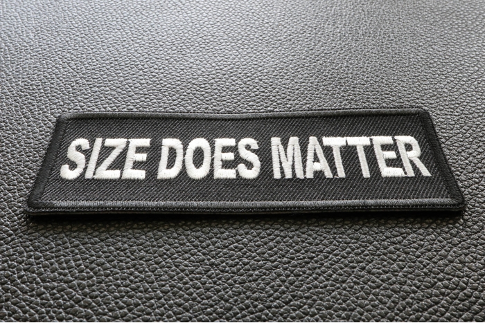 Size Does Matter Patch diagonal view