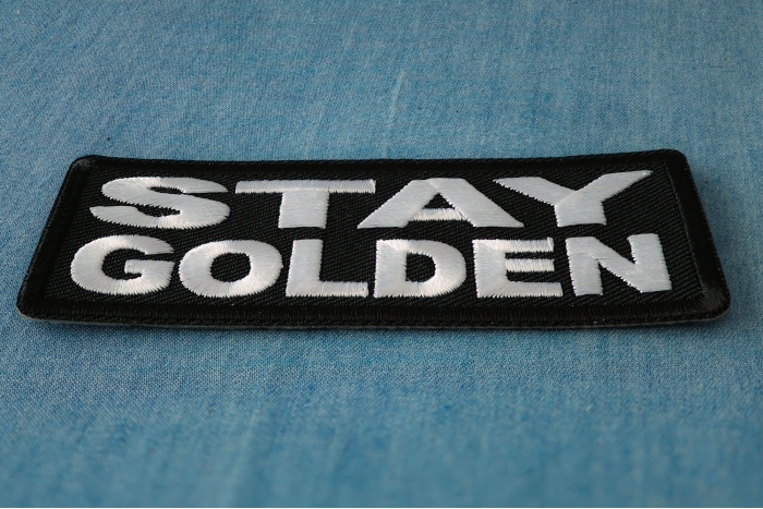 Stay Golden Patch diagonal view