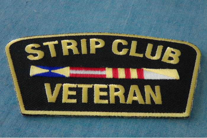 Strip Club Veteran Patch diagonal view