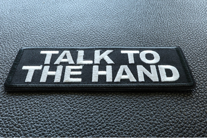 Talk to the Hand Patch diagonal view