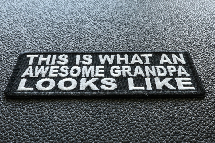 This Is What An Awesome Grandpa Looks Like Patch diagonal view
