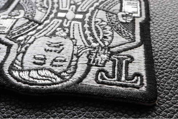 Trump Card Funny Iron on Patch Mr Twitter diagonal view