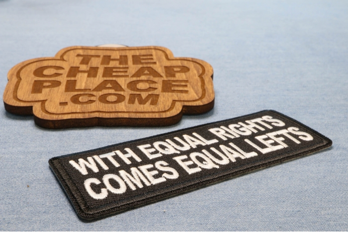 With Equal Rights comes Equal Lefts Patch diagonal view