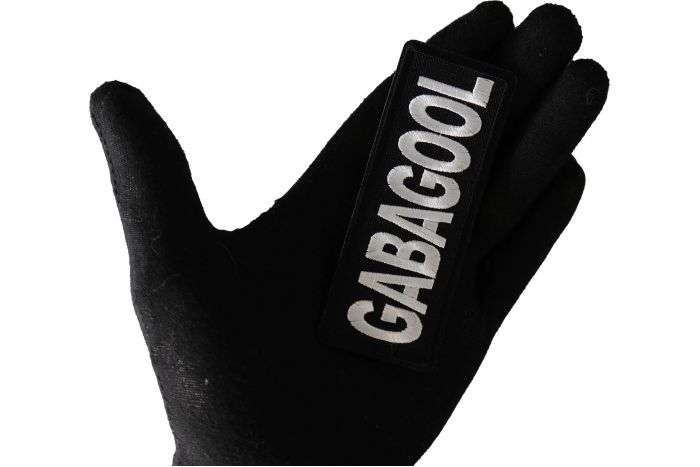 Gabagool Patch, Funny Saying Patches, Sew or Iron on Patch shown on hand for size comparison