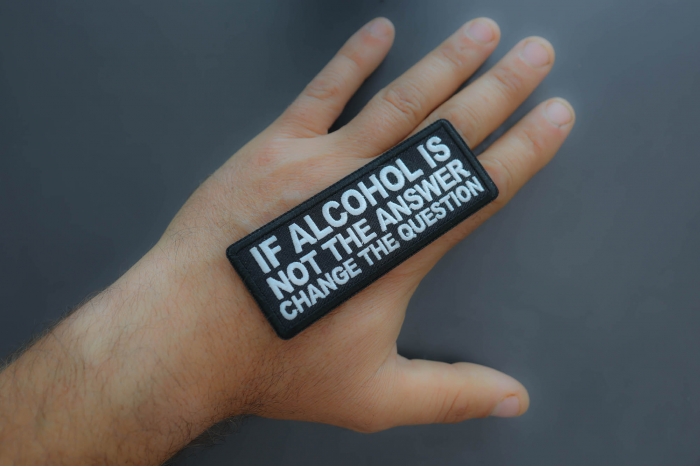 If alcohol is not the answer change the question Patch shown on hand for size comparison