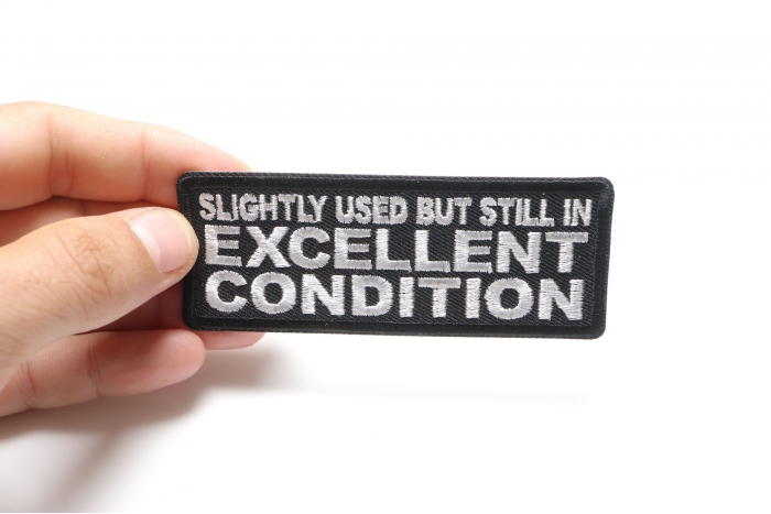 Slightly Used But Still in Excellent Condition Patch, Funny Saying Patches, Sew or Iron on Patch shown on hand for size comparison