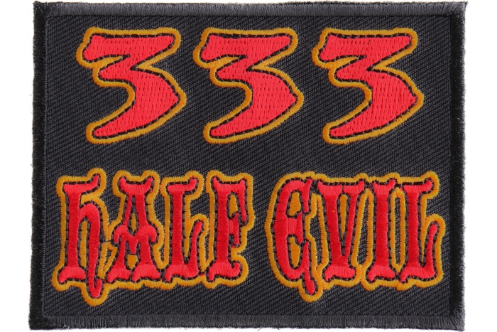 333 Half Evil Funny Iron on Patch