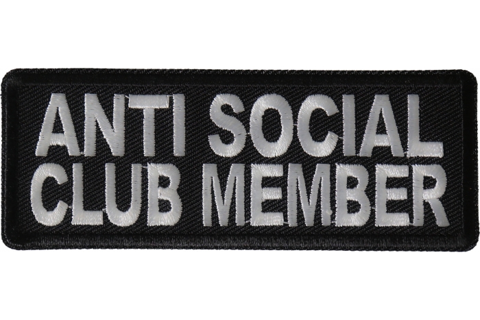 Anti Social Club Member Funny Iron on Patch