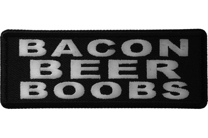 Bacon Beer Boobs Funny Iron on Patch