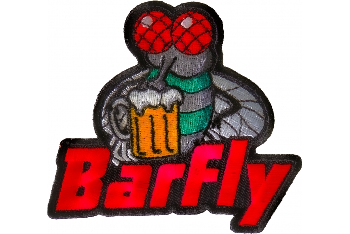 Barfly Biker Funny Iron on Patch
