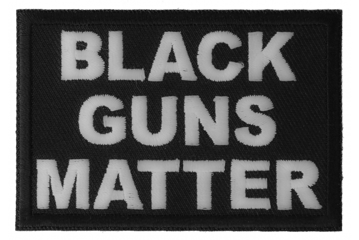 Black Guns Matter Funny Iron on Patch