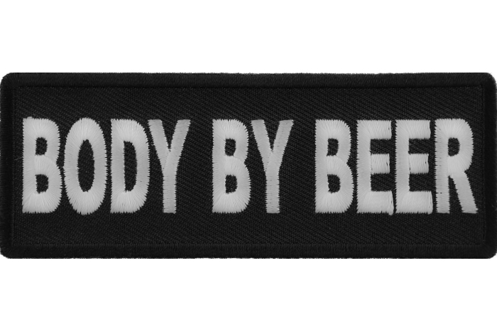 Body By Beer Funny Iron on Patch