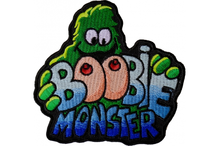 Boobie Monster Funny Iron on Patch