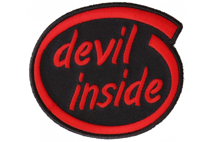 Devil Inside Funny Iron on Patch