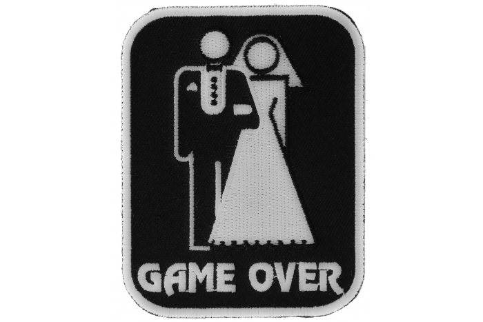 Game Over Marriage Funny Iron on Patch