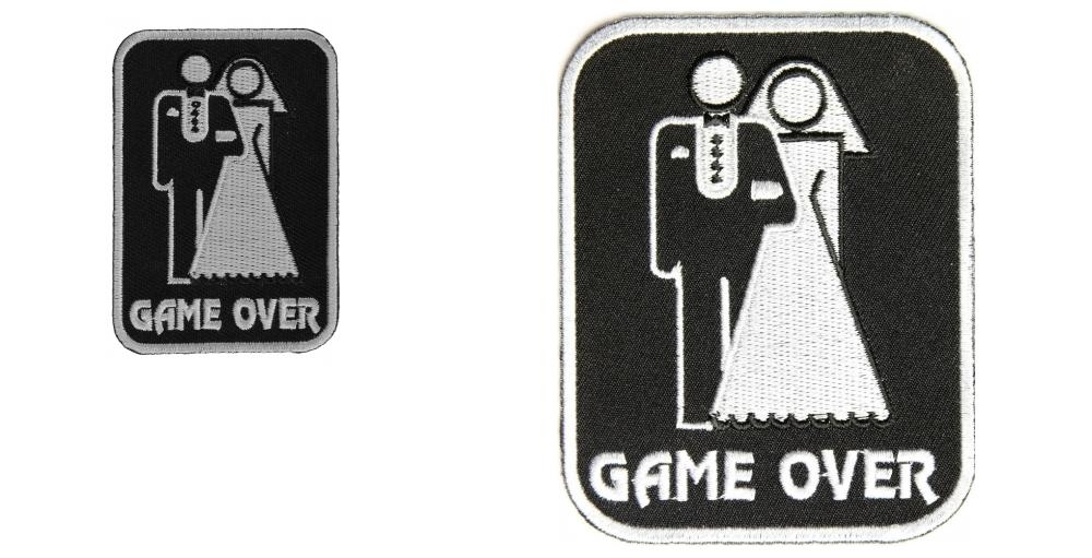 Game Over Patches Small Funny Marriage Patch Set Of 2