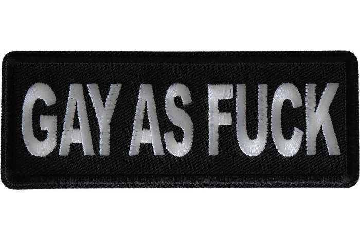 Gay as Fuck Funny Iron on Patch