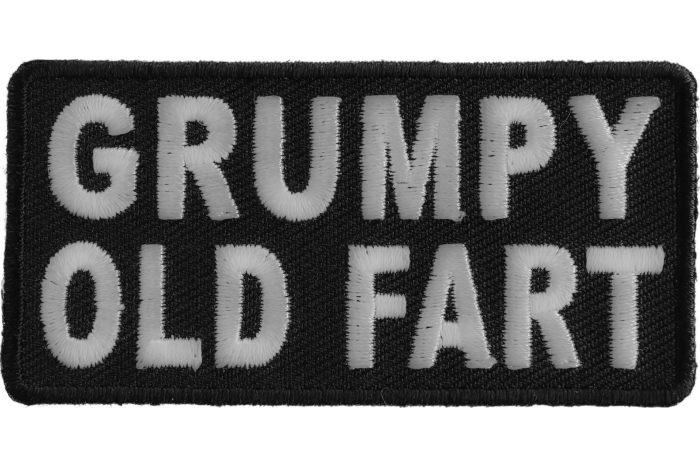 Grumpy Old Fart Funny Iron on Patch