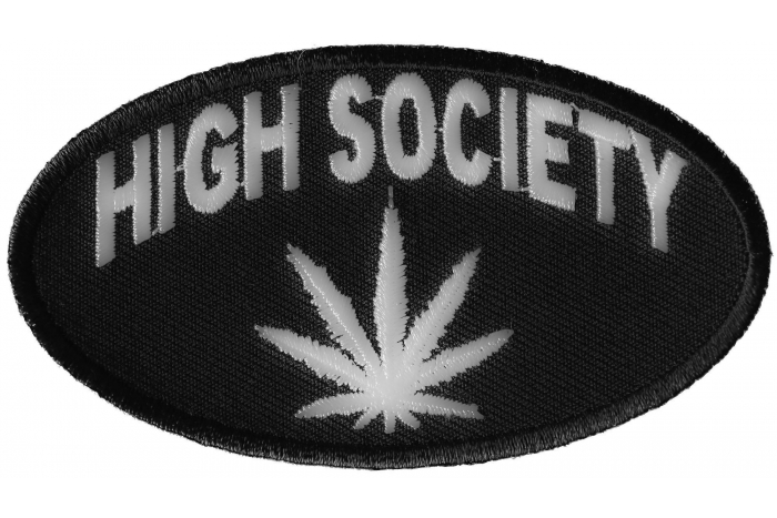 High Society Funny Iron on Patch