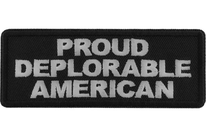 Proud Deplorable American Funny Iron on Patch