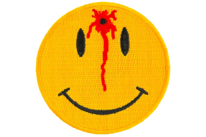Shot Smiley Funny Iron on Patch