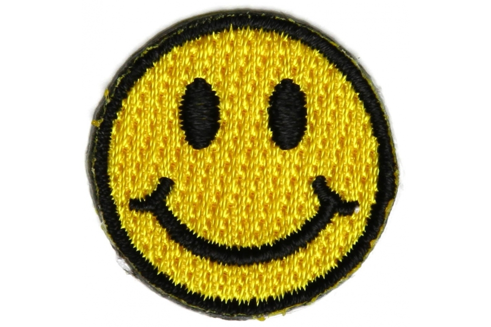 Smiley Patch 1 Inch Yellow
