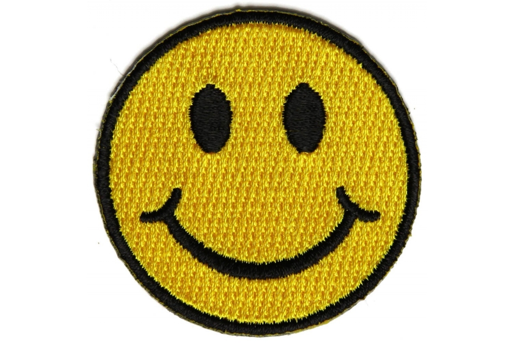 Smiley Patch 2 Inch Yellow