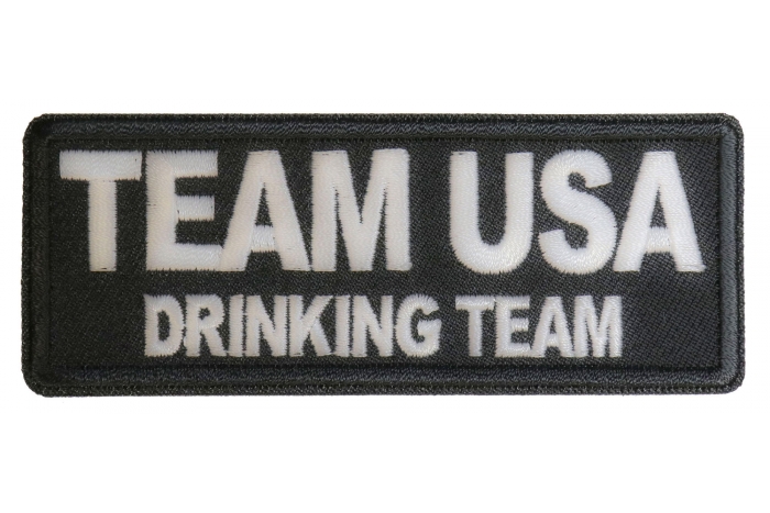 Team USA Drinking Team Funny Iron on Patch