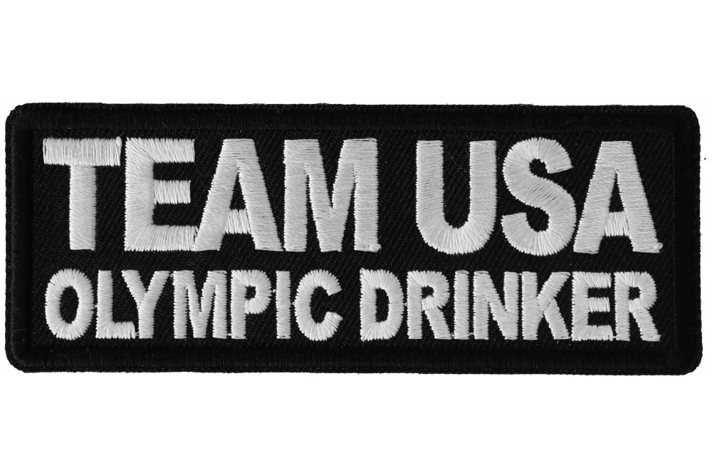 Team USA Olympic Drinker Funny Iron on Patch