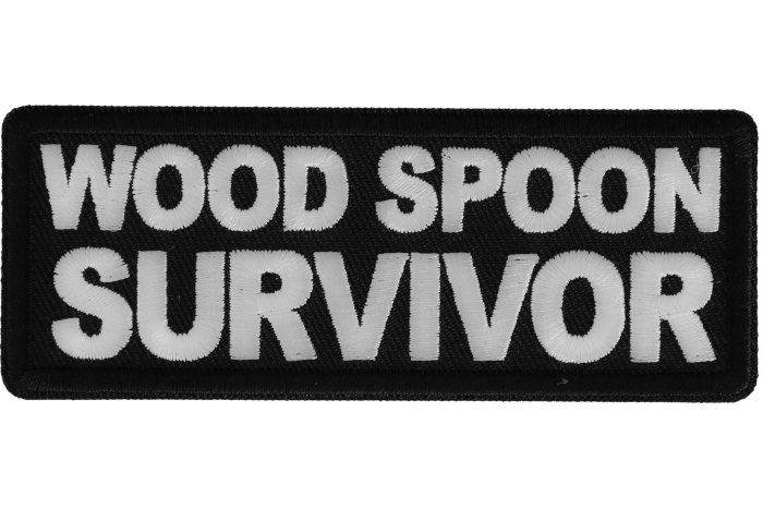 Wood Spoon Survivor Funny Iron on Patch