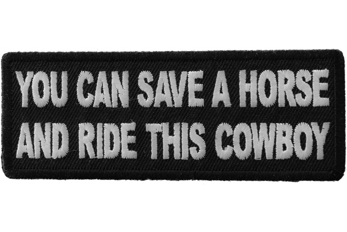 You can Save a Horse and Ride This Cowboy Biker Patch