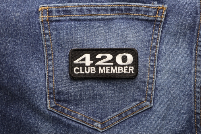 420 Club Member Patch shown on jeans