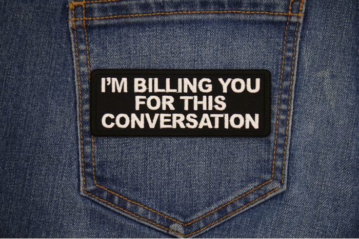 I'm Bulling you for this Conversation Patch shown on jeans