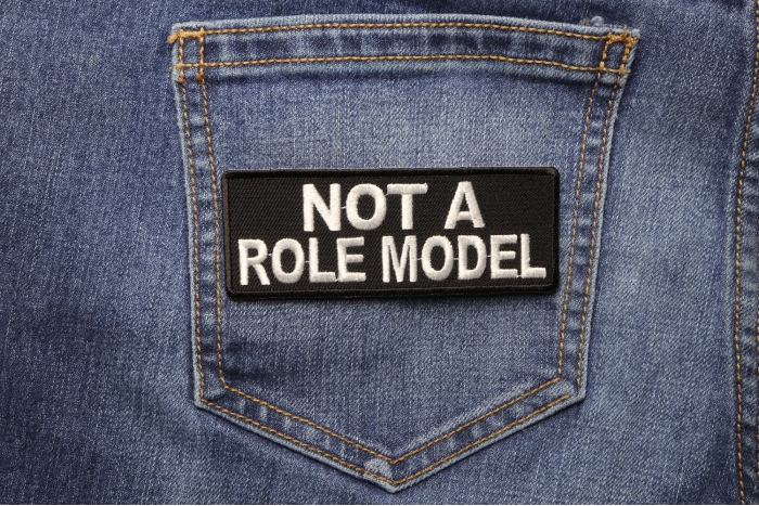 Not A Role Model Funny Iron On Patch | Embroidered Patches by Ivamis ...
