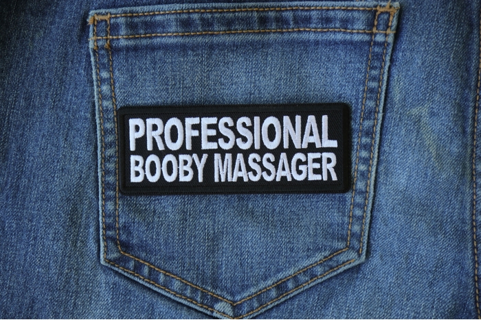 Professional Booby Massager Patch shown on jeans