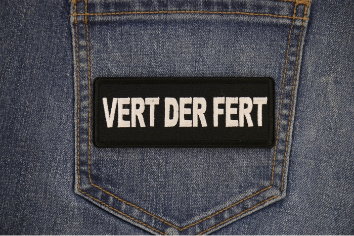 Vert Der Fert Patch shown on jeans