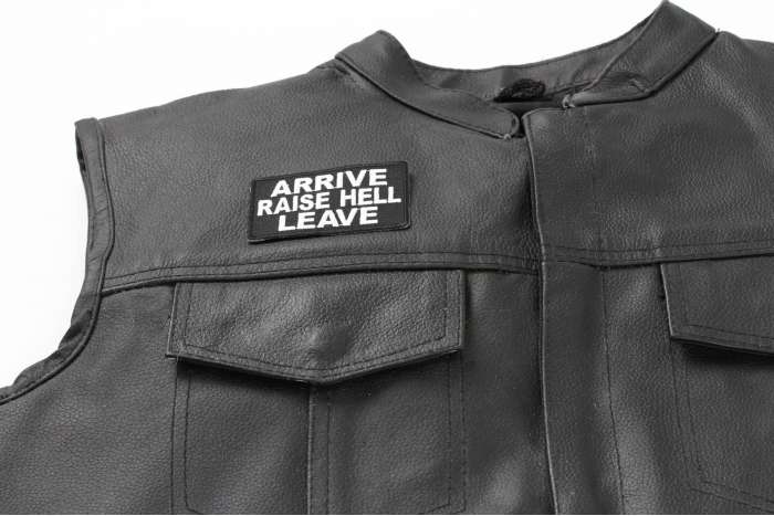  shown on leather vest