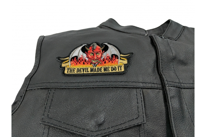  shown on leather vest