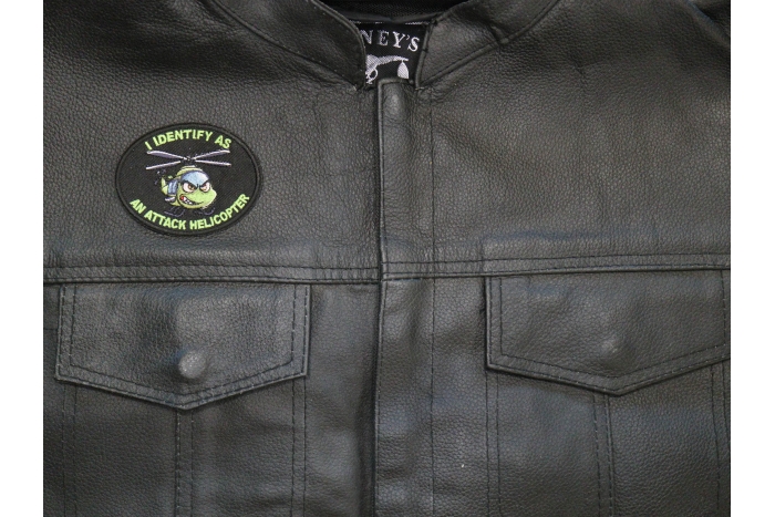 I identify as an attack Helicopter Patch shown on leather vest