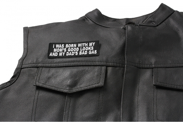  shown on leather vest