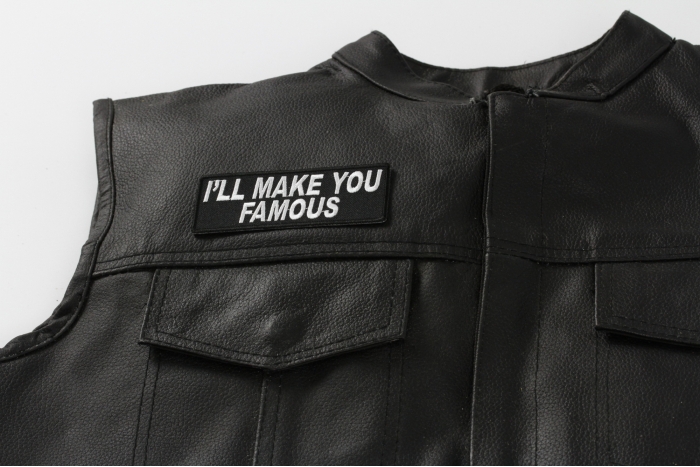  shown on leather vest