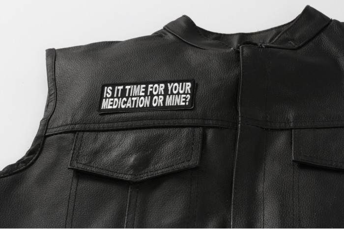  shown on leather vest