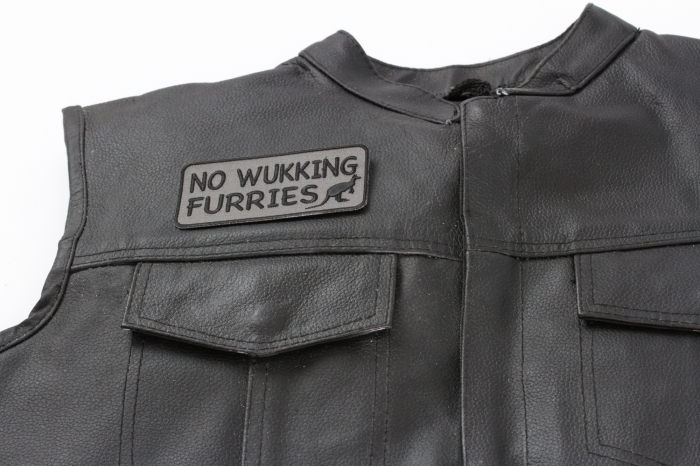  shown on leather vest